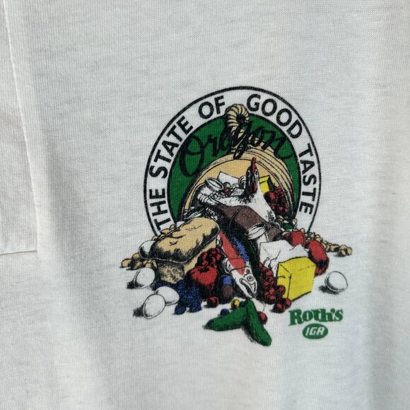 Roth's Grocery Store Employee Vintage Polo Shirt Oregon State of Good Taste XL - Picture 4 of 5